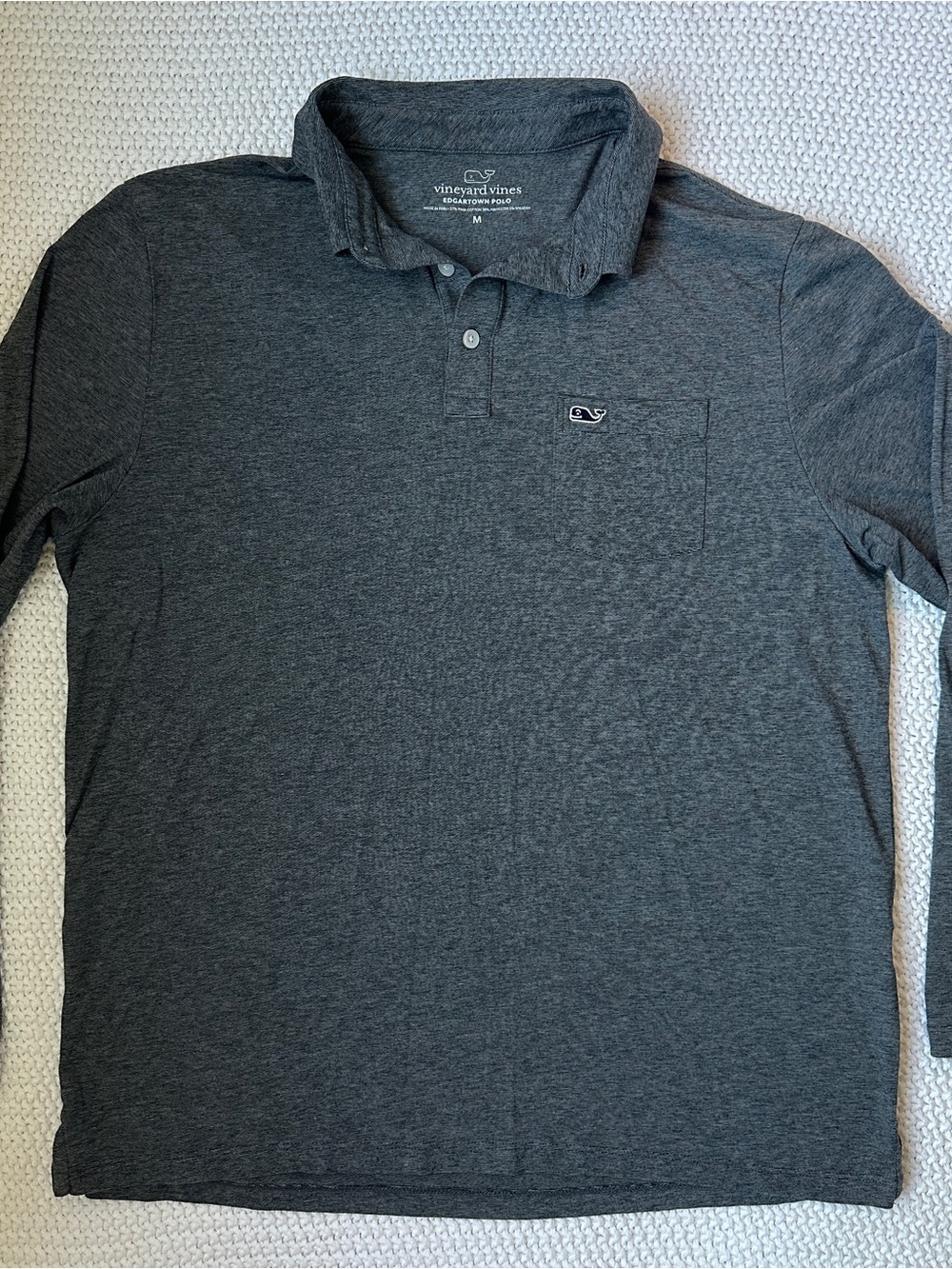 Vineyard Vines Men's Charcoal Heather Polo